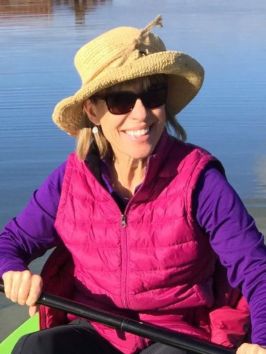 Terri Peter enjoying a boat ride in Montana